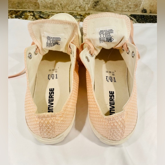 Women's Converse Chuck Taylor All Star Snakeskin-Woven Sneakers Pink Sz 10 - Picture 9 of 12